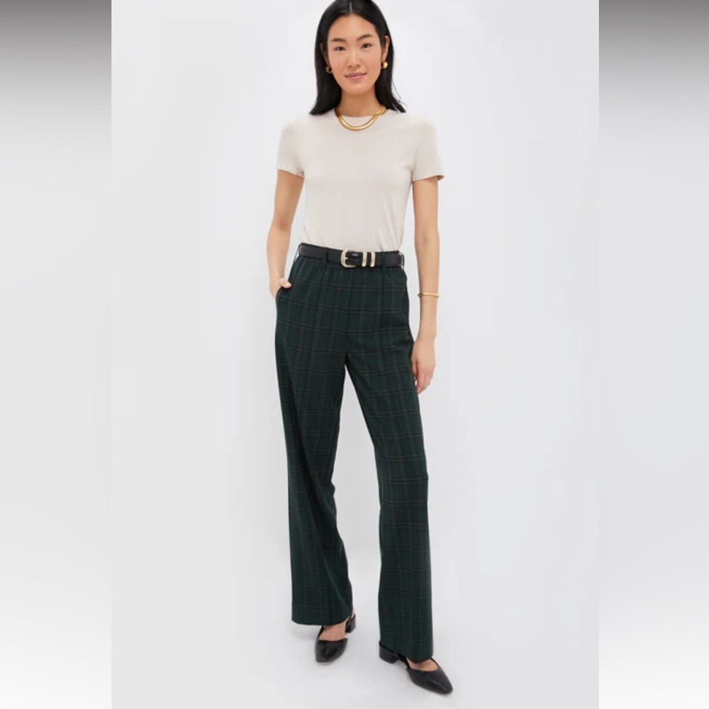 TUCKERNUCK Green Plaid Straight Leg Louis Pants